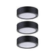 LED Unterschrankleuchte Pukk Rund 6,5cm Schwarz im 3er-Set, moderne Möbelbeleuchtung für Schränke und Regale.