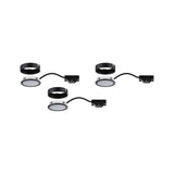 LED Unterschrankleuchte Pukk Rund 6,5cm Schwarz im 3er-Set für Möbelbeleuchtung und effektvolle Akzentsetzung.