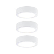 LED Unterschrankleuchte Pukk Rund 6,5cm Weiß im 3er-Set für Schränke, Regale und Vitrinen