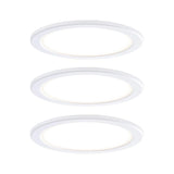 LED Unterschrankleuchte Pukk Rund 6,5cm im 3er-Set, ideal für Schränke und Regale, in elegantem Weiß.