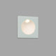 LED Wand-Einbaulampe GALO 3W 3000K IP54 Weiß in moderner Quadratform mit kreisförmigem Licht.