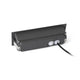 LED Wand-Einbauleuchte NAT IP65 Dunkelgrau von hinten mit Kabel und Schaltern