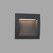 LED Wand-Einbauleuchte SEDNA-3 IP65 Dunkelgrau in modernem Design, ideal für Außenbereiche.