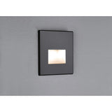 LED Wandeinbauleuchte Edge Quadro Eckig Schwarz-Matt
