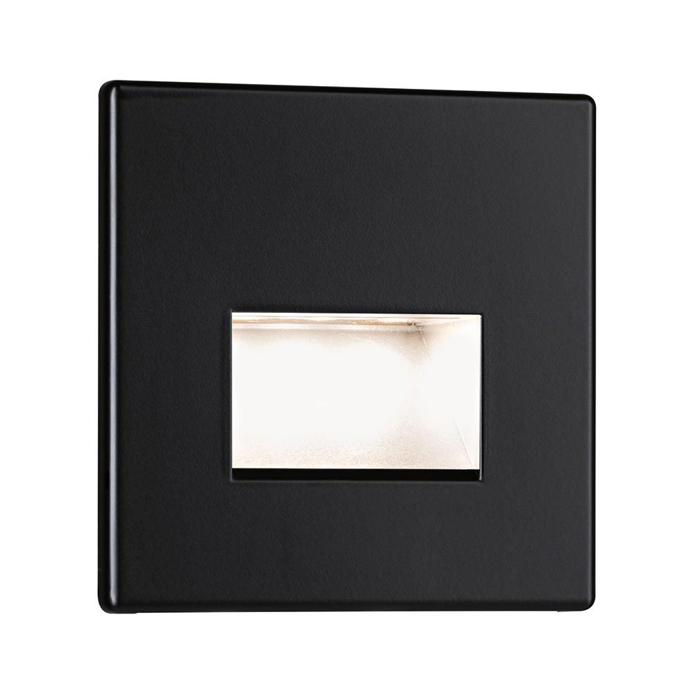 LED Wandeinbauleuchte Edge Quadro Eckig Schwarz-Matt