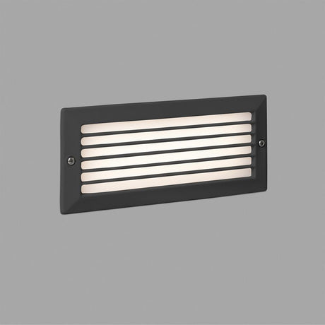 LED innfelt vegglampe STRIPE-1 3000K IP54 mørk grå på grå bakgrunn