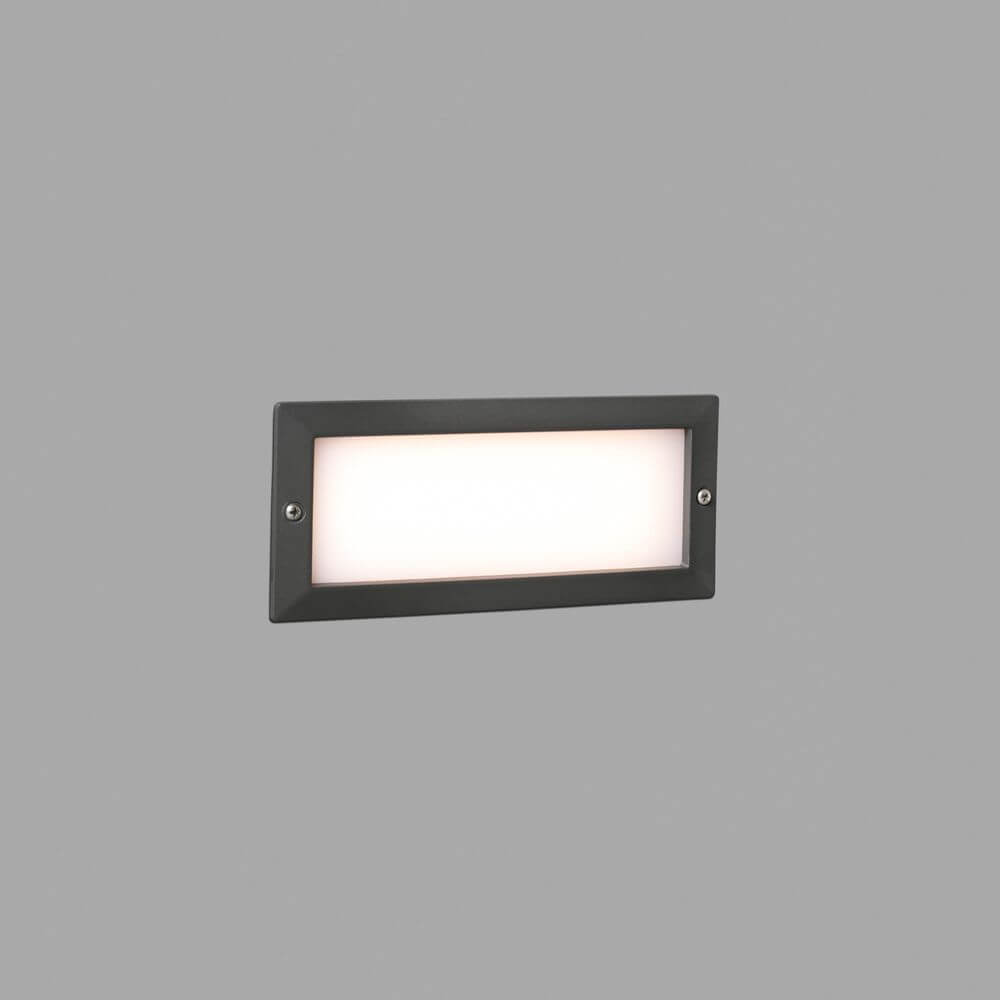 LED Wandeinbauleuchte STRIPE-2 3000K IP54 Dunkelgrau