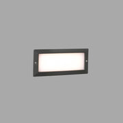 LED Wandeinbauleuchte STRIPE-2 3000K IP54 Dunkelgrau, rechteckige Wandlampe