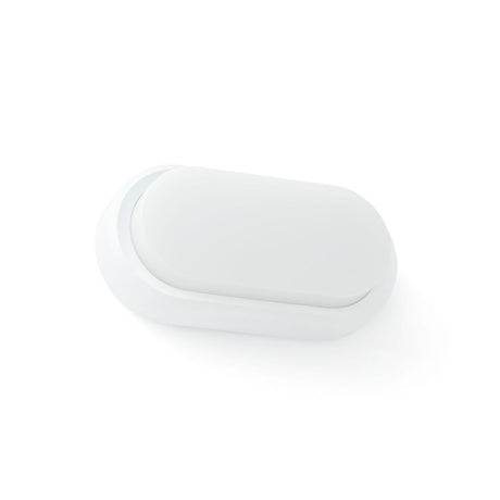 LED FRED wall light IP65 in white, featuring a modern design and white finish.