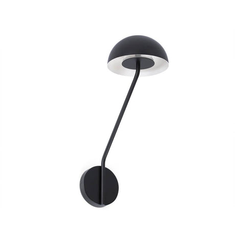 LED Lese-Wandlampe PURE 6W 3000K Schwarz mit modernem Design und eleganter schwarz-silberner Farbgebung.