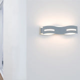 Aplique LED Wave níquel mate, cromo