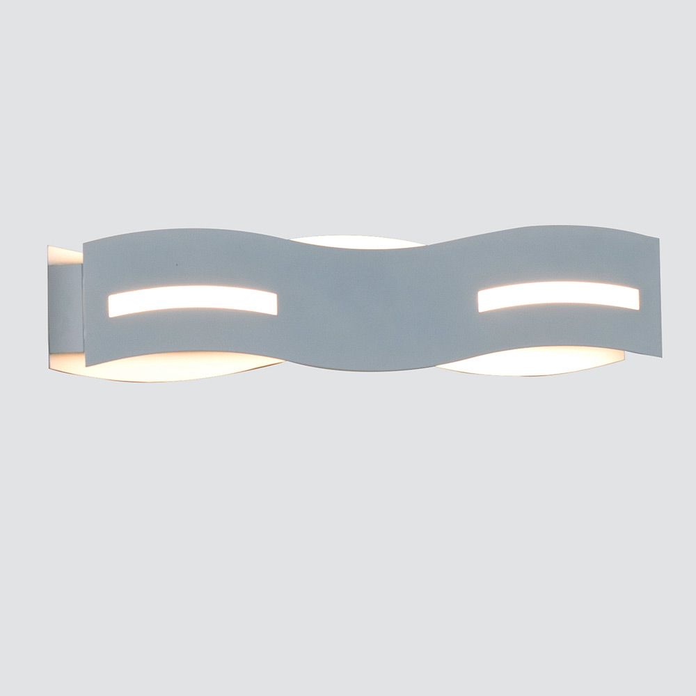 Aplique LED Wave níquel mate, cromo