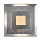 LED Wandlampe Window S Silberfarben mit quadratischem Design und indirekter Lichtabstrahlung.