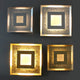 LED Wandlampe Window S Silberfarben in quadratischer Form mit indirekter Beleuchtung.