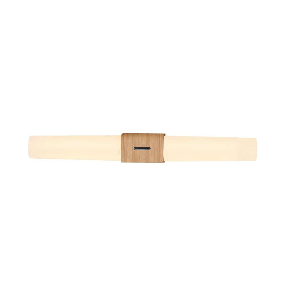 LED Wandleuchte Helva Double Basic IP44 in modernem Design mit Holz-Element, ideal für feuchte Räume
