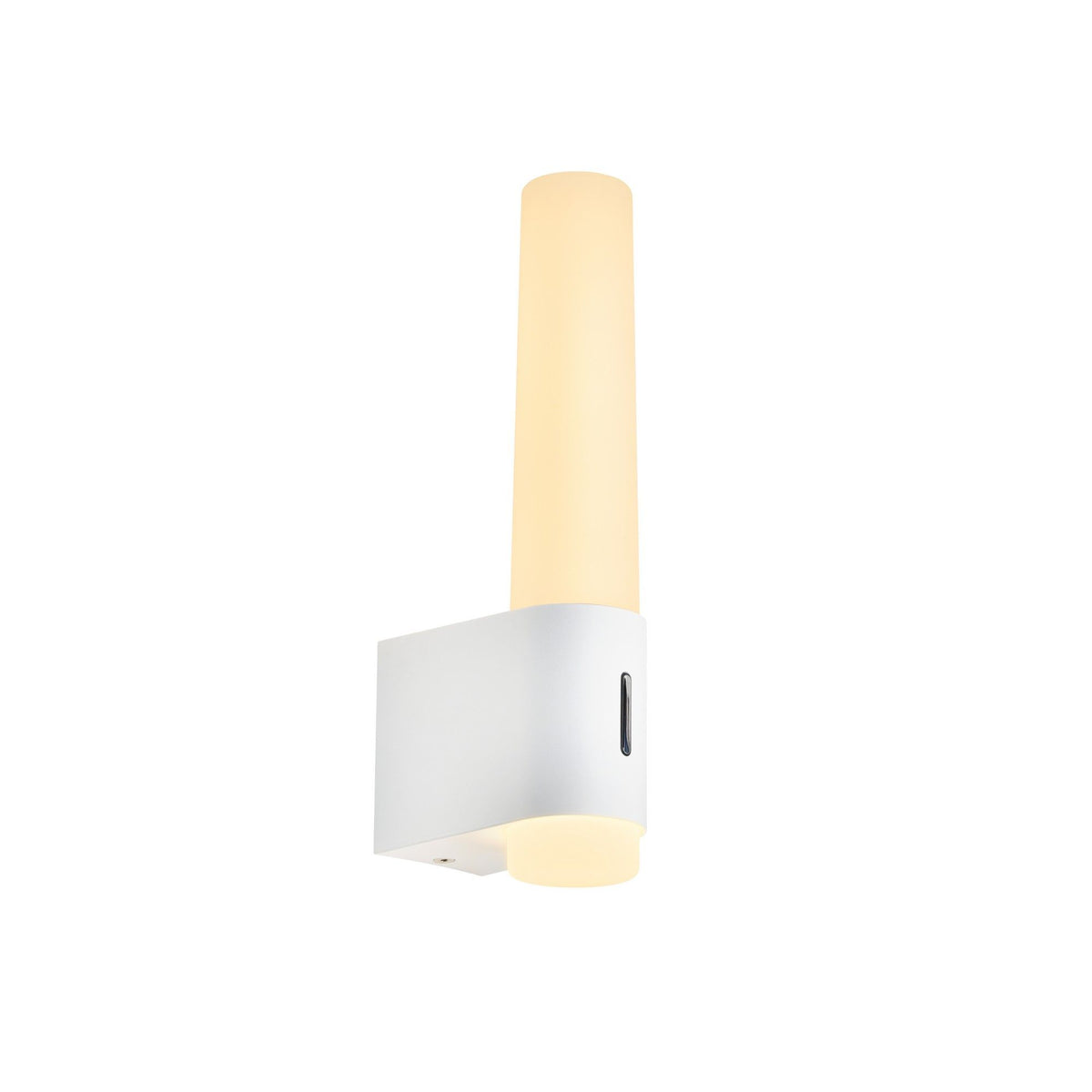 LED Wandleuchte Helva Night IP44, weiß, zylindrisches Design mit warmweißem Licht, moderne Wandmontage