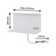LED Wandlampe Jarina mit Ablage + USB Dimmbar - Weiß mit Maßen 350 x 170 mm, 200 mm hoch, 120 cm Kabel