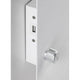 Detailansicht der USB-Anschluss und Dimmer der LED Wandleuchte Jarina USB Weiß Dimmbar.
