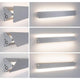 LED Wandleuchte Katla Metall 60cm in geschwenkbarer Ausführung mit brushed Aluminium für stilvolle Wandbeleuchtung.