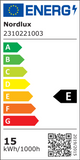 LED Wandleuchte Malaika 68 IP44, moderne Wandlampe mit Energielabel Klasse E, 15 kWh/1000h, Nordlux