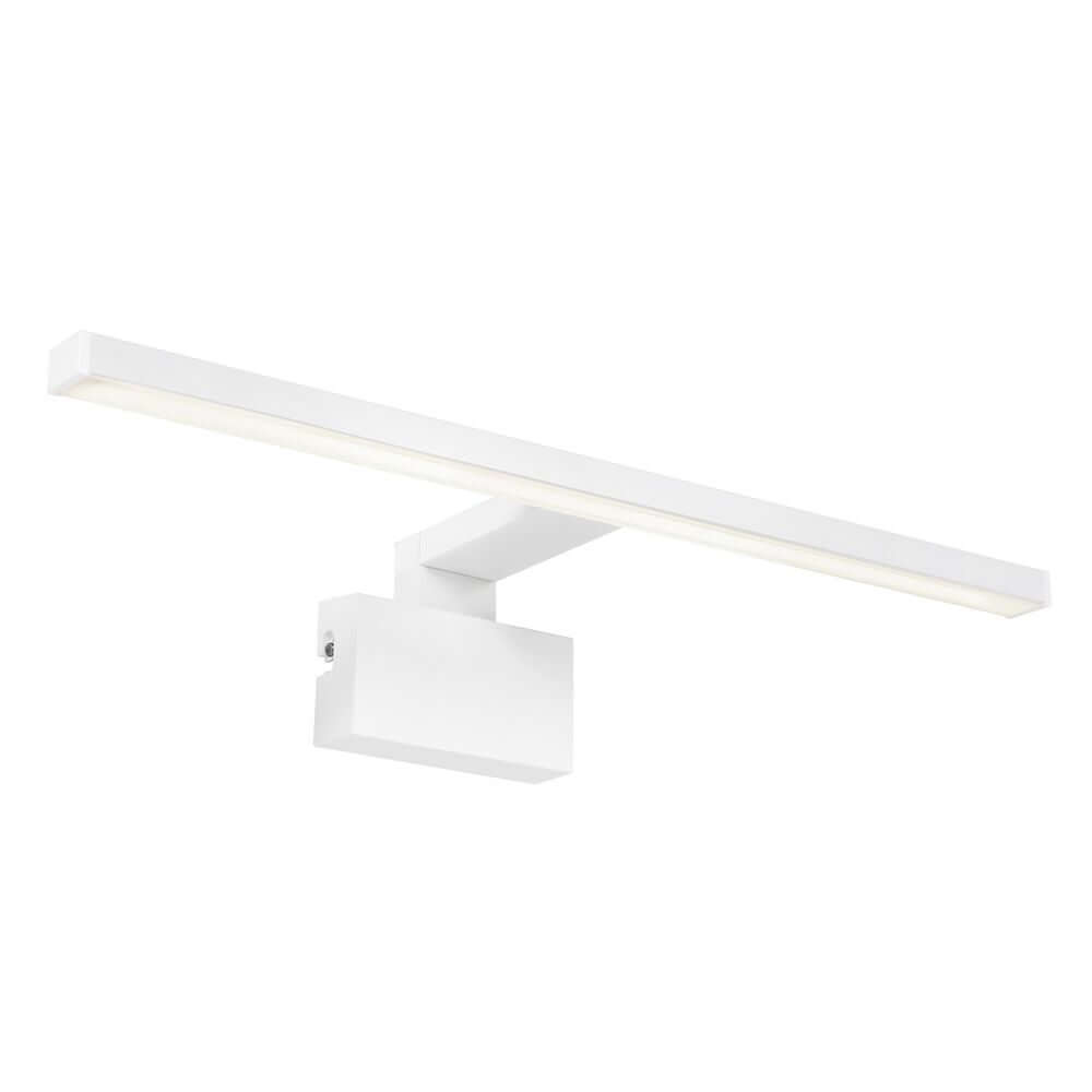 LED Wandleuchte Marlee 4000K IP44 in schlankem, rechteckigem Design für Badspiegelmontage.