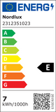 LED Wandleuchte Marsi, moderne Wandlampe mit Energielabel, schwarze Ausführung, 7 kWh/1000h Verbrauch