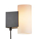LED Wandleuchte Mona 3-step in modernem Design mit mattem Schwarz und sanftem Licht.