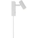 LED Wandleuchte Omari in Weiß mit dimmbarem Touch-Schalter, minimalistischem Design und nordischen Linien.