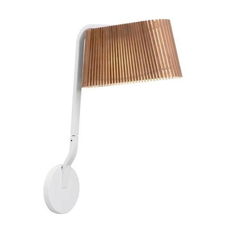 LED Owalo 7030 wall light made of wood 47 cm with a creative wooden shade and modern design.