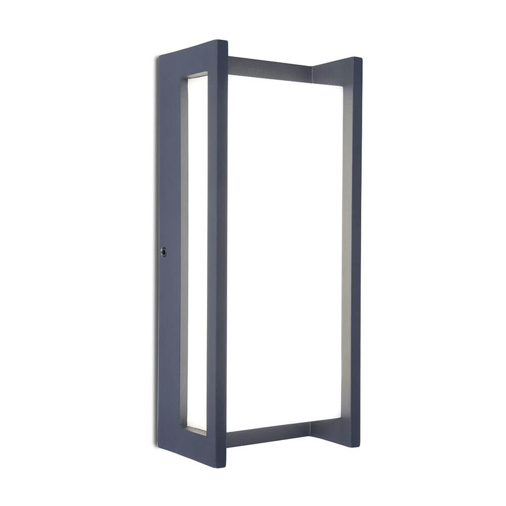 LED Außen-Wandleuchte Qubo IP54 Anthrazit in modernem Design mit anthrazitfarbenem Aluminium-Gehäuse.
