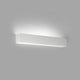 LED Wandleuchte TERA Weiß in minimalistischer, rechteckiger Form an einer Wand montiert.