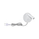 LED Wandleuchte Tabari Weiß, Chrom - Wandlampe mit Stecker und Kabel für einfache Montage.
