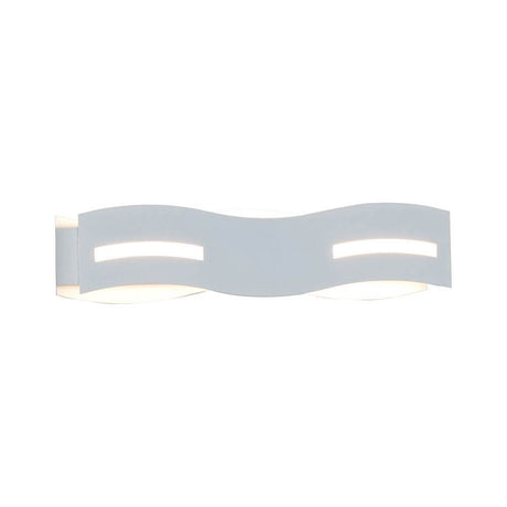 LED Wandleuchte Wave Weiß mit sanften Wellen und warmweißem Licht für modernes Wohnen.