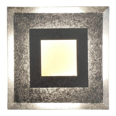 LED Applique murale Window M couleur argentée – applique murale carrée avec diffusion lumineuse indirecte.