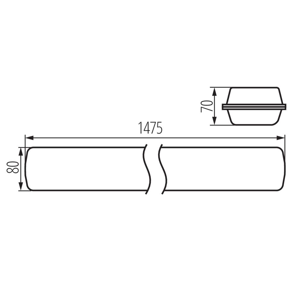 LED -kylpyammeen pölynkestävä 6400Lm 147,5 cm IP65