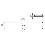 LED tub lampe støvtæt 6400lm 147,5 cm IP65