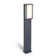 LED Wegeleuchte Qubo IP54 75cm Anthrazit mit modernem Design und sauberer, rechteckiger Form.
