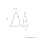 Maßzeichnung des LED Weihnachtsbaum Pinus, 100cm hoch und 78,4cm breit, zeigt die Form und Größe.