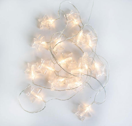Led stars Christmas light chain Bianca IP44