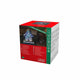 Verpackung des LED Winterhaus batteriebetrieben & 3 mehrfarbigen Leuchtdioden mit buntem Design und Informationen.