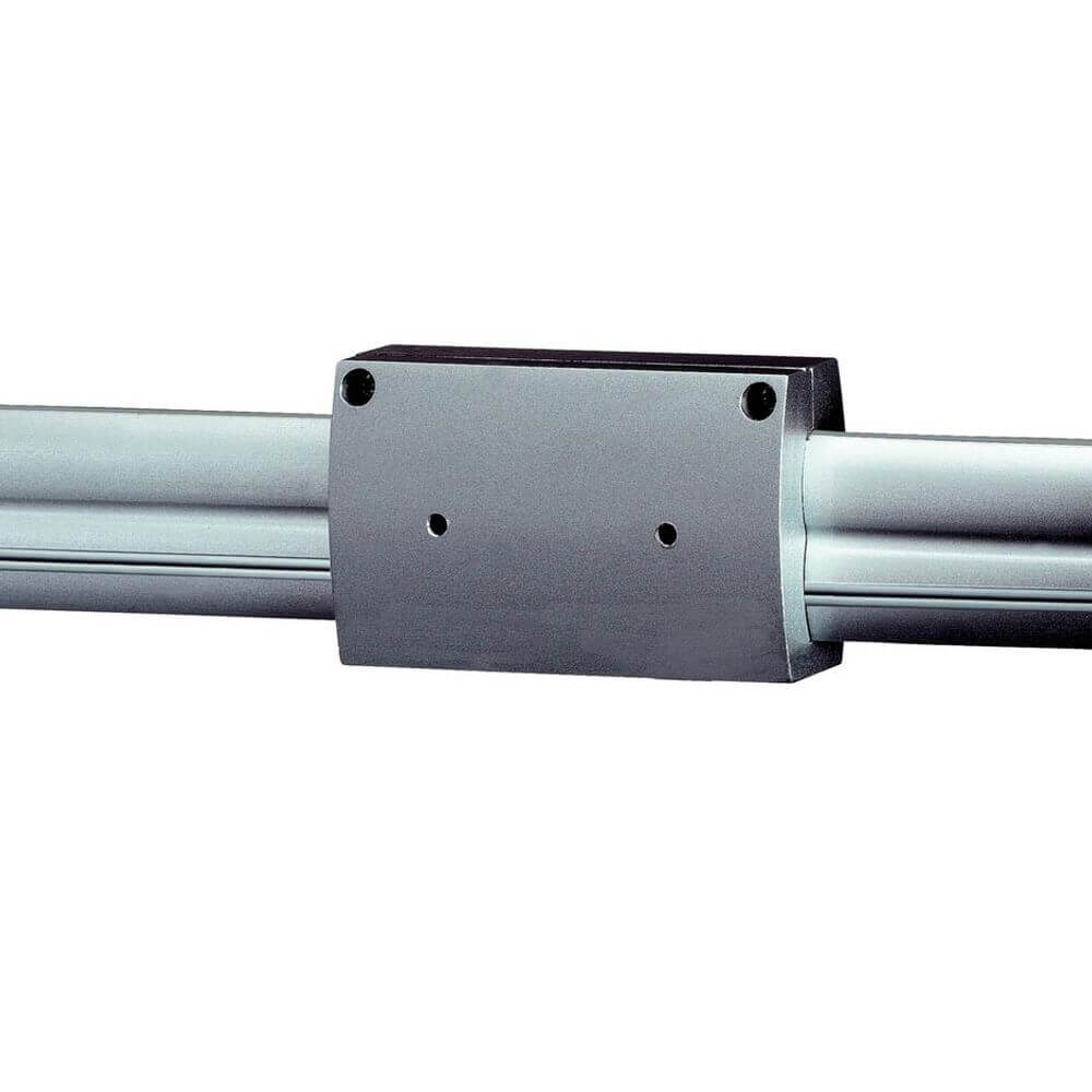 Isolierter Längsverbinder für EASYTEC II Hochvolt Schienen-System in Silbergrau, elektrisch isolierend.