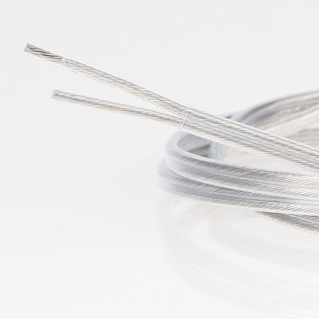 Lampenkabel transparent flach 2 x 0, 75mm 1 Meter, ideal für Verlängerung und Verhängedosen.