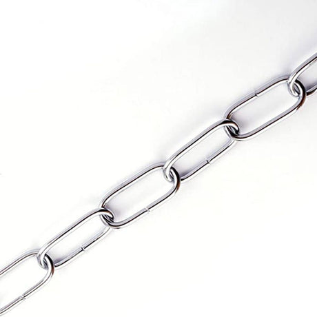 Lampenkette Chrom Ø 4mm 1 Meter, Stahlseil zur Verlängerung von Lampen mit Kettenabhängung.