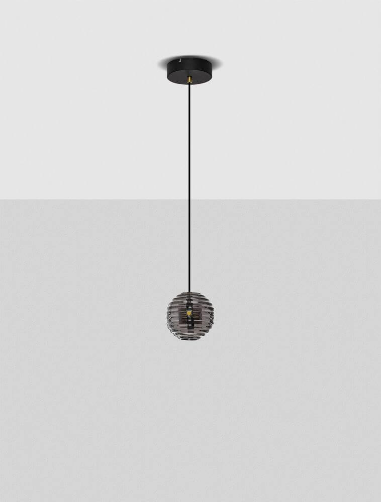 Las LED Pendelleuchte Ø 15cm 3000K Schwarz, Gold in modernem Design und eleganter Form.
