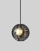 Las LED Pendelleuchte Ø 15cm 3000K Schwarz, Gold in modernem Design mit getöntem Glas.
