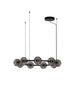 Las LED Pendelleuchte 9-flammig Ø 91cm 3000K Schwarz, Gold - moderne Leuchte für stilvolles Interieur.