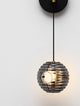 Las LED Wandleuchte 3000K Schwarz, Gold – moderne Metall‑ und getöntes Glas Wandlampe 52x14 cm für Wohn‑ und Schlafzimmer