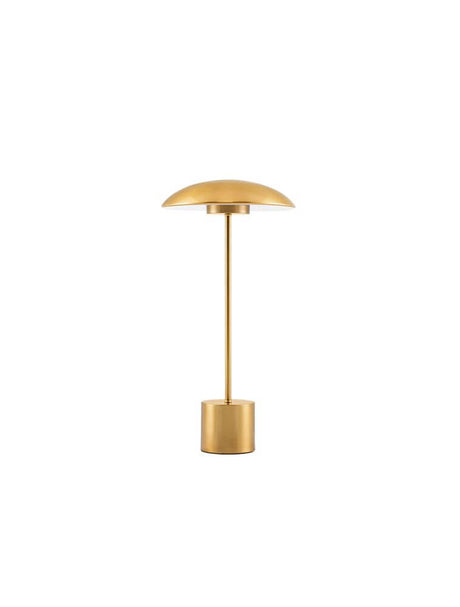 Lash LED Tischleuchte 3000K in elegantem Goldton mit schlanker Silhouette aus Acryl und Aluminium.