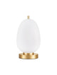 Lato Tischleuchte E14 Ø 15,8cm elegante Tischlampe aus opalem Glas und goldfarbenem Metall