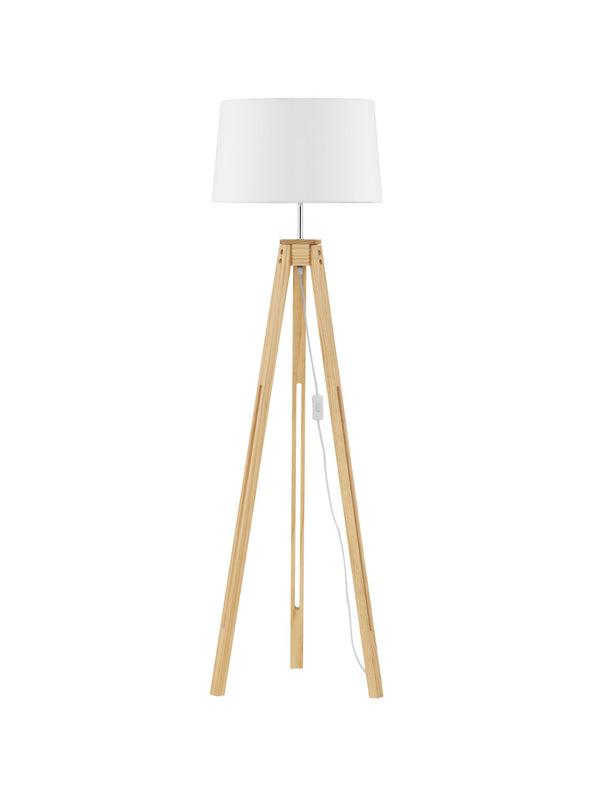 Le Roy Stehlampe Holz, Weiß (2)